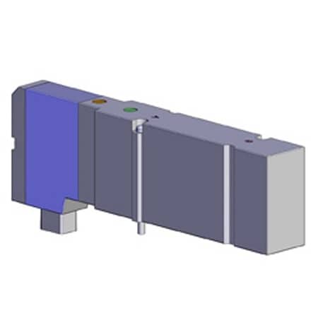 Smc Solenoid Valve, 3 Port, 3 Way, 4 Position, 24 VDC SV2A00-5FU
